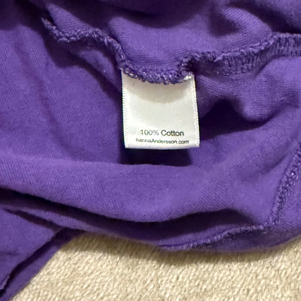 Hanna Andersson Girls Purple Cat Floral Cotton Dress Size 120 US 6-7 Sleeveless - Picture 6 of 7
